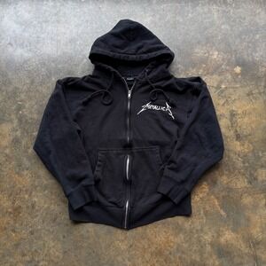 Metallica Scary Guy Zip Up Hoodie Black Mens Small Rock Band Sweatshirt 4000ZSF